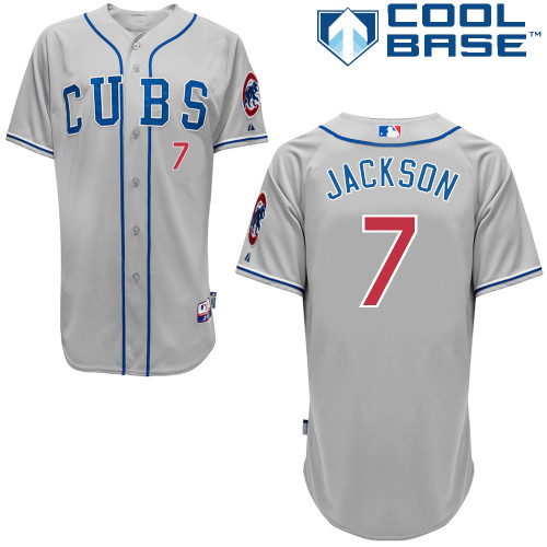 Brett Jackson #7 mlb Jersey-Chicago Cubs Women's Authentic 2014 Road Gray Cool Base Baseball Jersey